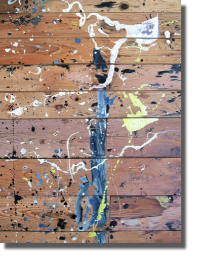 Jackson Pollock's Studio Floor (2014)
76 x 101 cm
oil on canvas